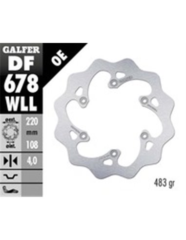 Disco de freno Wave® GALFER DF678WLL