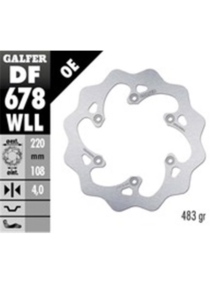 Disco de freno Wave® GALFER DF678WLL