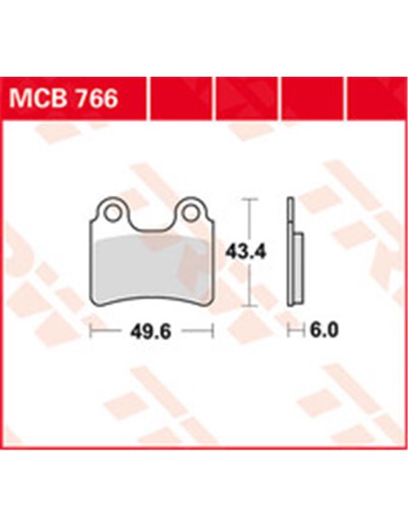 Pastillas de freno metal sinterizado SV TRW MCB766