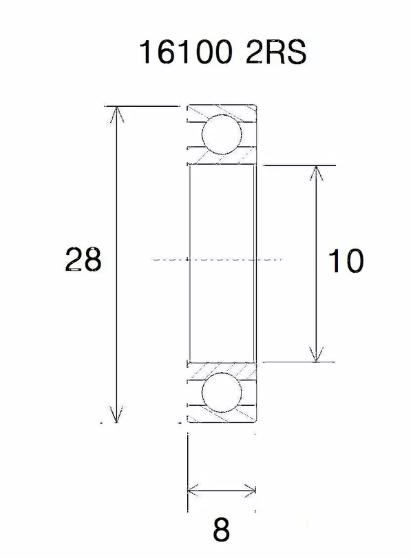 Rodamiento B3 BLACK BEARING UB-16100-B3