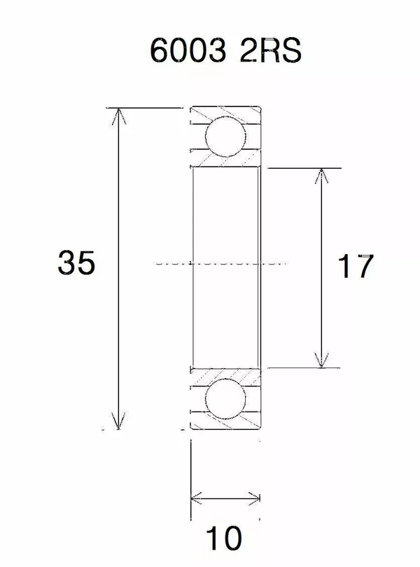 Rodamiento B3 BLACK BEARING UB-6003-B3