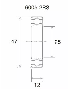 Rodamiento B3 BLACK BEARING UB-6005-B3