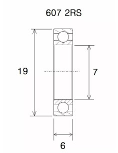Rodamiento B3 BLACK BEARING UB-607-B3