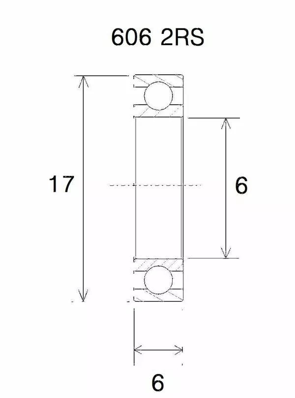 Rodamiento B3 BLACK BEARING UB-606-B3