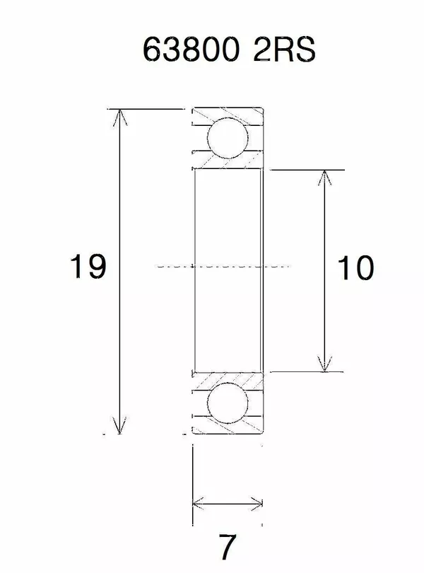 Rodamiento B3 BLACK BEARING UB-63800-B3