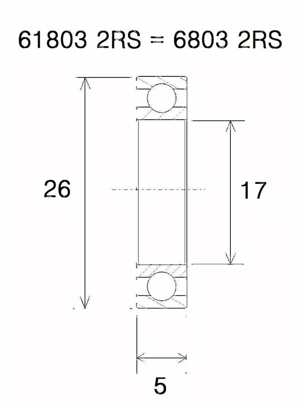 Rodamiento B3 BLACK BEARING UB-6803-B3