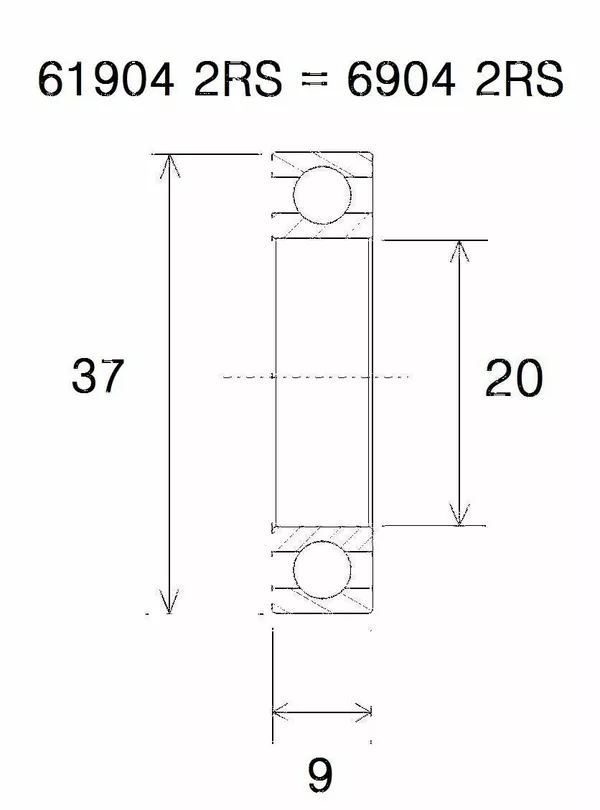 Rodamiento B3 BLACK BEARING UB-6904-B3