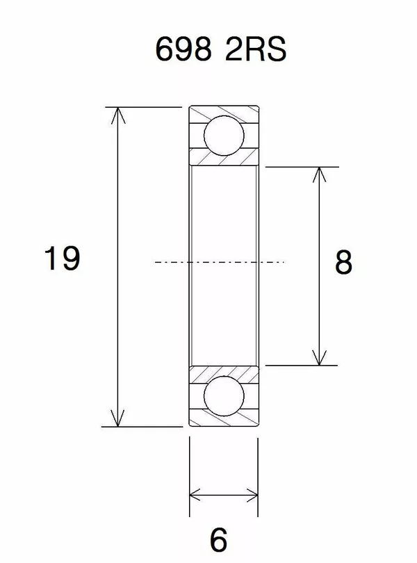 Rodamiento B3 BLACK BEARING UB-698-B3
