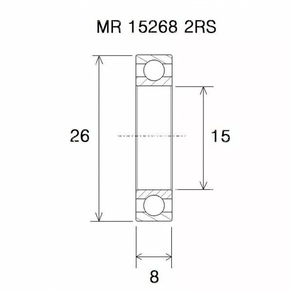 Rodamiento B3 BLACK BEARING UB-15268-B3