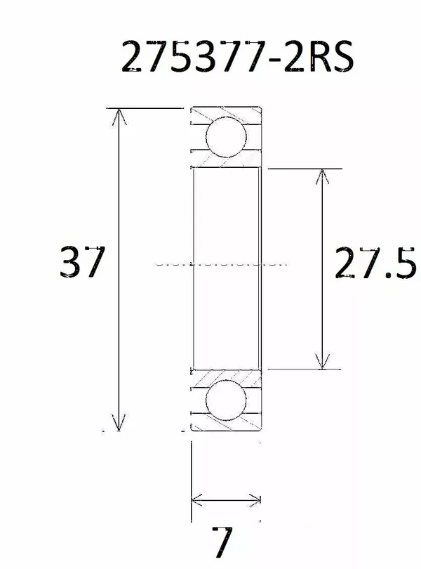 Rodamiento B3 BLACK BEARING UB-275377-B3