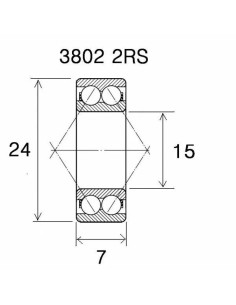 Rodamiento Max BLACK BEARING UB-3802-MAX