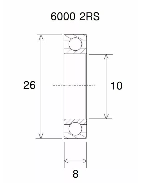 Rodamiento Max BLACK BEARING UB-6000-MAX