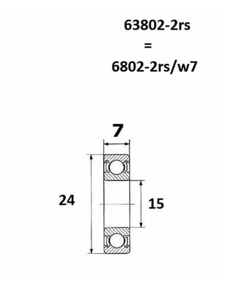 Rodamiento Max BLACK BEARING UB-63802-MAX