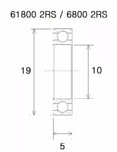 Rodamiento Max BLACK BEARING UB-6800-MAX