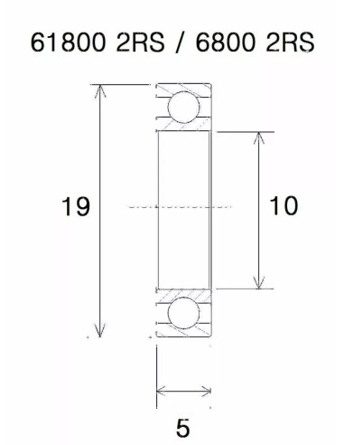 Rodamiento Max BLACK BEARING UB-6800-MAX