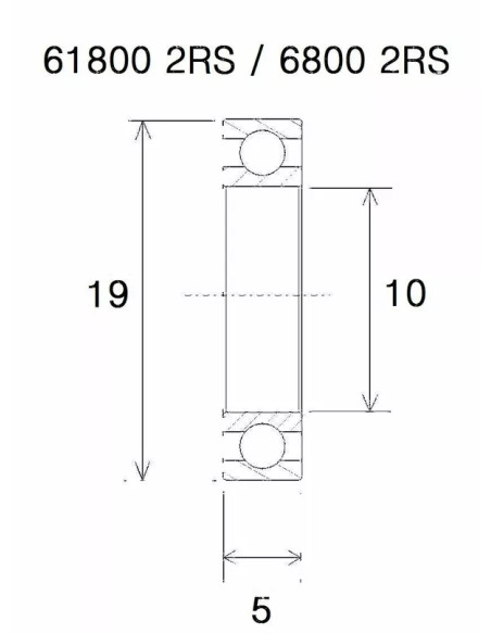 Rodamiento Max BLACK BEARING UB-6800-MAX