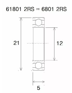 Rodamiento Max BLACK BEARING UB-6801-MAX