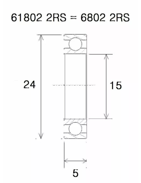 Rodamiento Max BLACK BEARING UB-6802-MAX