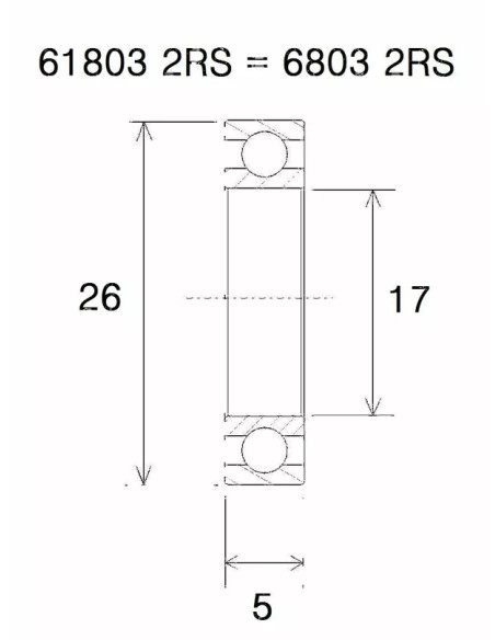 Rodamiento Max BLACK BEARING UB-6803-MAX