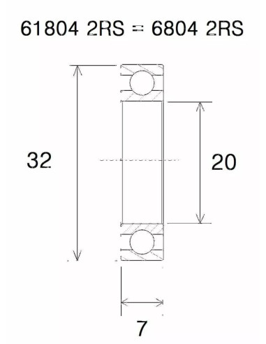 Rodamiento Max BLACK BEARING UB-6804-MAX