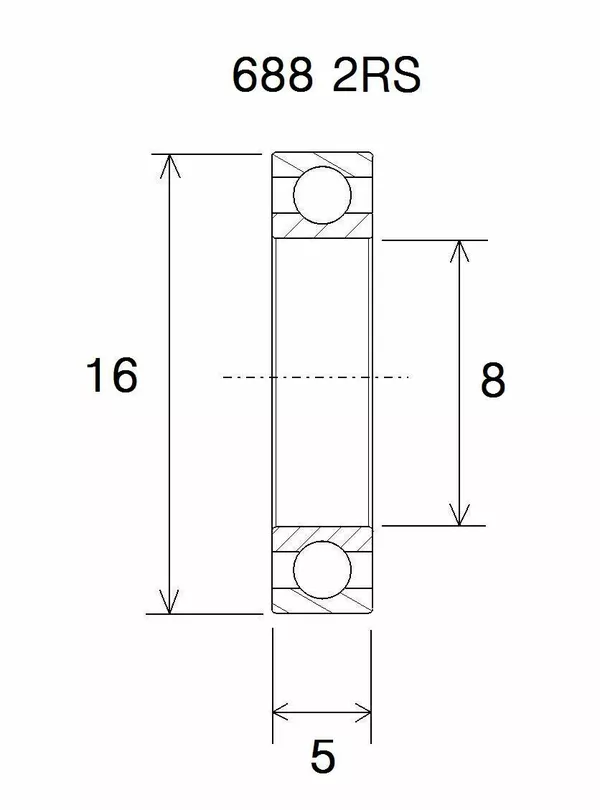Rodamiento Max BLACK BEARING UB-688-MAX