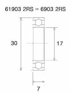 Rodamiento Max BLACK BEARING UB-6903-MAX