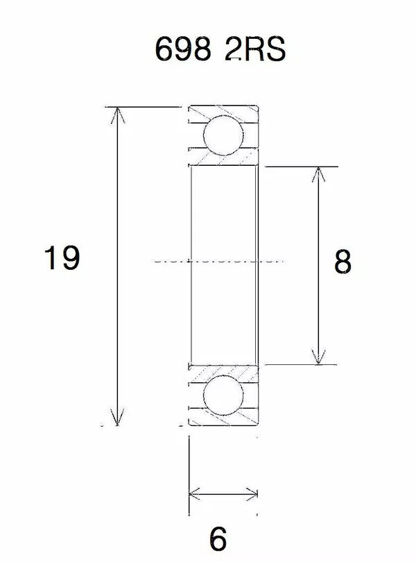 Rodamiento Max BLACK BEARING UB-698-MAX