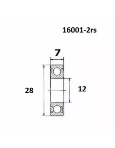 Rodamiento B5 BLACK BEARING UB-16001-B5