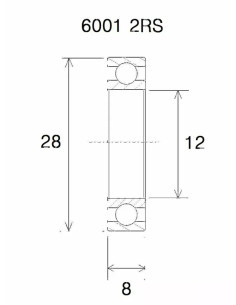 Rodamiento B5 BLACK BEARING UB-6001-B5