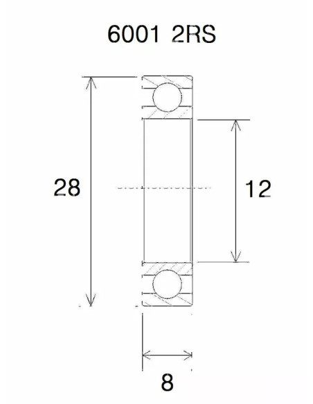 Rodamiento B5 BLACK BEARING UB-6001-B5