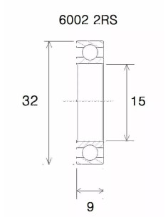 Rodamiento B5 BLACK BEARING UB-6002-B5