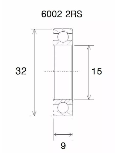 Rodamiento B5 BLACK BEARING UB-6002-B5