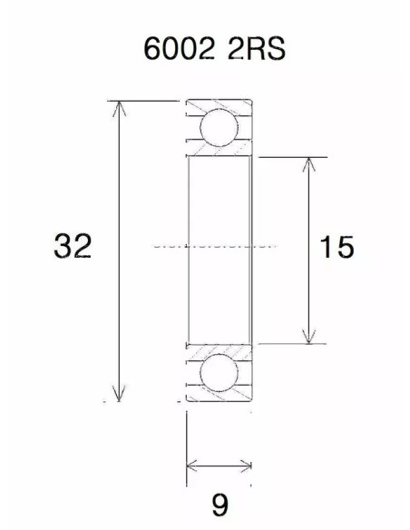 Rodamiento B5 BLACK BEARING UB-6002-B5