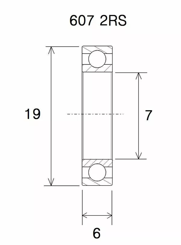 Rodamiento B5 BLACK BEARING UB-607-B5
