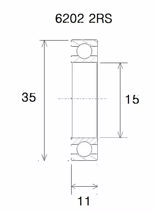 Rodamiento B5 BLACK BEARING UB-6202-B5