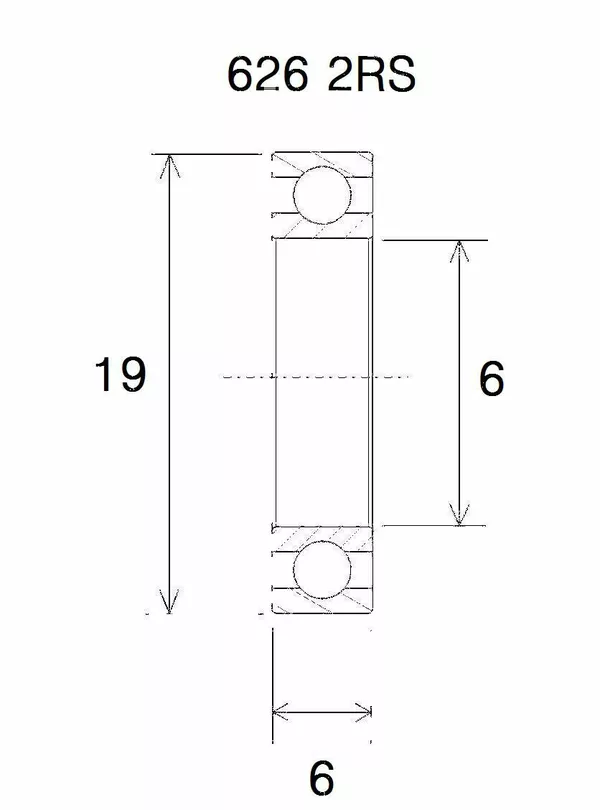 Rodamiento B5 BLACK BEARING UB-626-B5