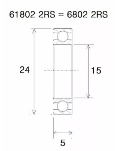 Rodamiento B5 BLACK BEARING UB-6802-B5