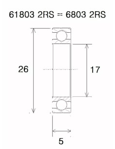 Rodamiento B5 BLACK BEARING UB-6803-B5