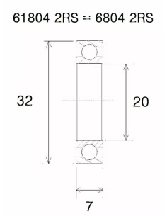 Rodamiento B5 BLACK BEARING UB-6804-B5