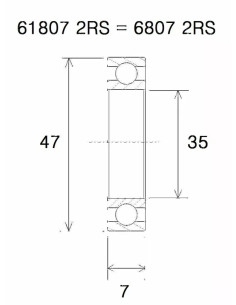 Rodamiento B5 BLACK BEARING UB-6807-B5