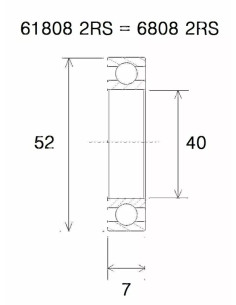 Rodamiento B5 BLACK BEARING UB-6808-B5