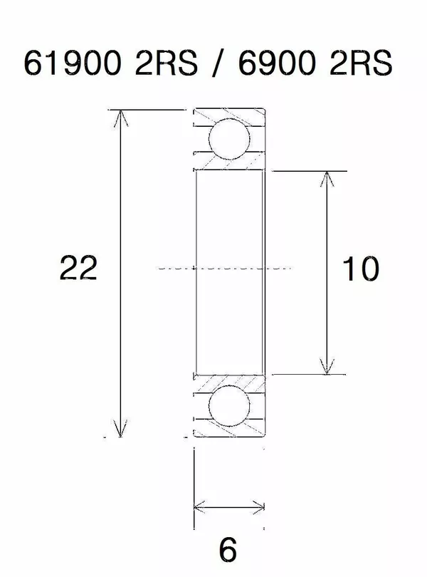 Rodamiento B5 BLACK BEARING UB-6900-B5