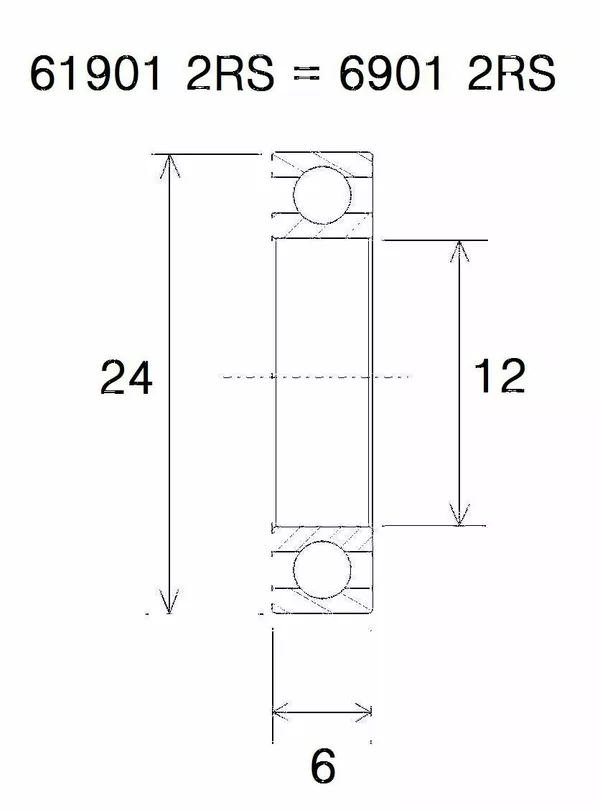 Rodamiento B5 BLACK BEARING UB-6901-B5