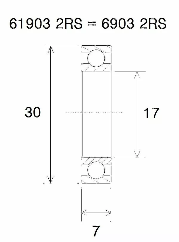 Rodamiento B5 BLACK BEARING UB-6903-B5