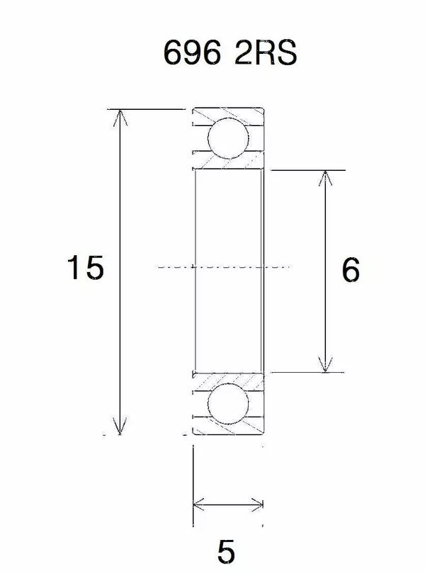 Rodamiento B5 BLACK BEARING UB-696-B5