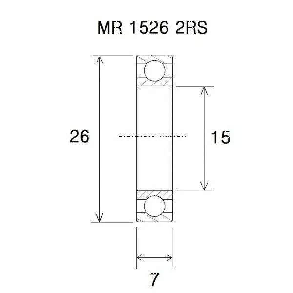 Rodamiento B5 BLACK BEARING UB-15267-B5
