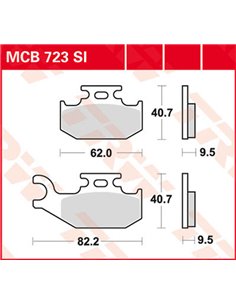 Pastillas de freno sinterizadas offroad serie SI TRW MCB723SI