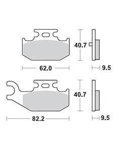 Pastillas de freno ATV Racing MOTO-MASTER 096411