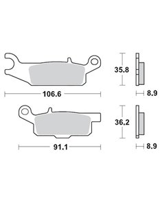 Pastillas de freno Nitro ATV MOTO-MASTER 096121