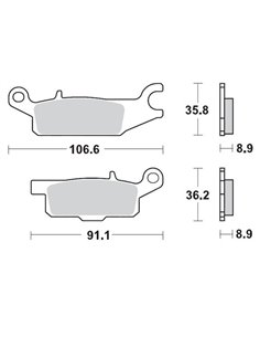 Pastillas de freno Nitro ATV MOTO-MASTER 096221